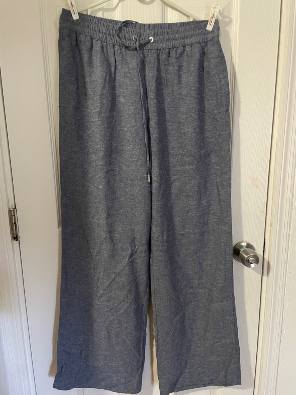 Rachel Zoe Light Blue Heathered Drawstring Pants
